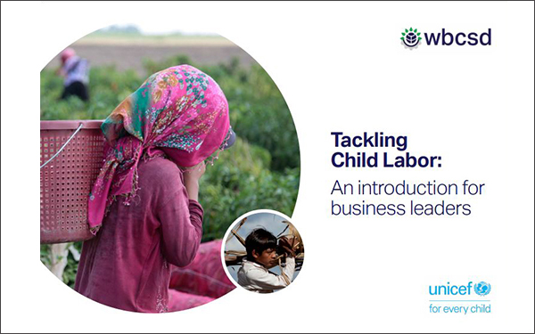 Delighted to partner with UNICEF and WBCSD to tackle child labour
