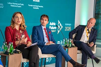 Luke on a panel at the Adria Future Summit 2026