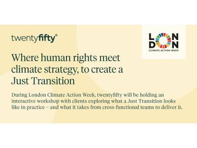 London CLimate Action Week Just Transition event 2026